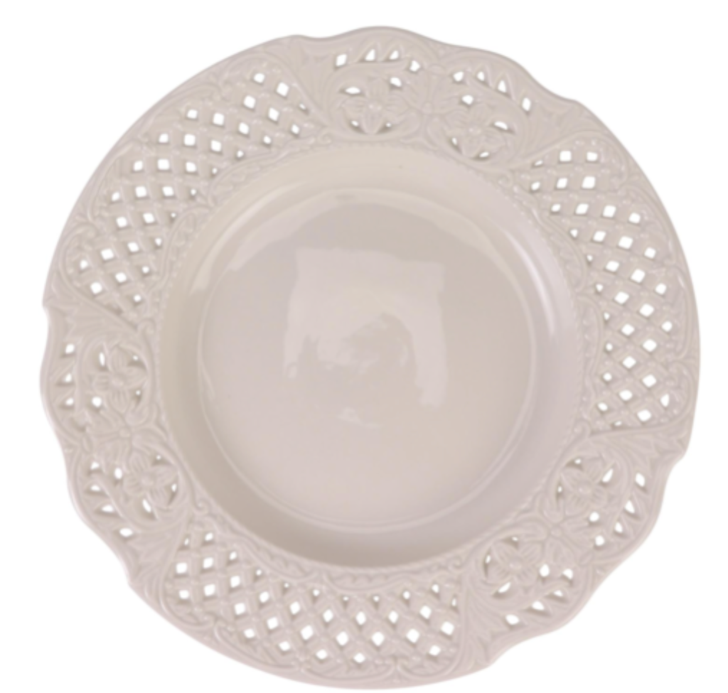 Ivory PIERCED FLORAL DINNERWARE