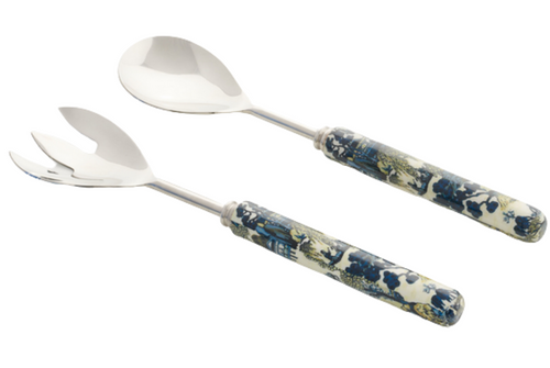 Blue & Green ENAMELED SALAD SERVERS