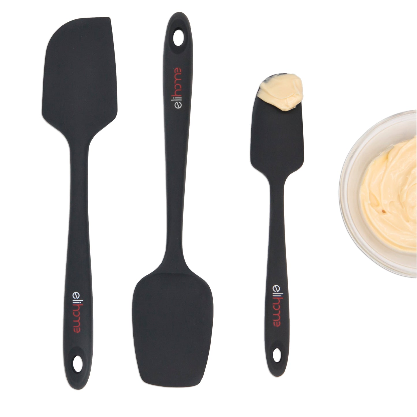 3 Piece Silicone Spatula Set - Red