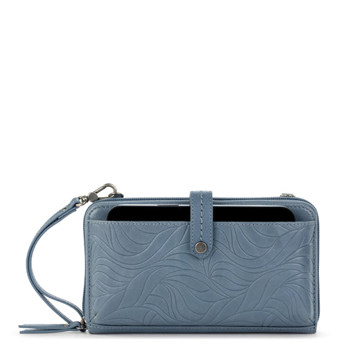 Iris Smartphone Wallet - Leather - Maritime Wave Embossed