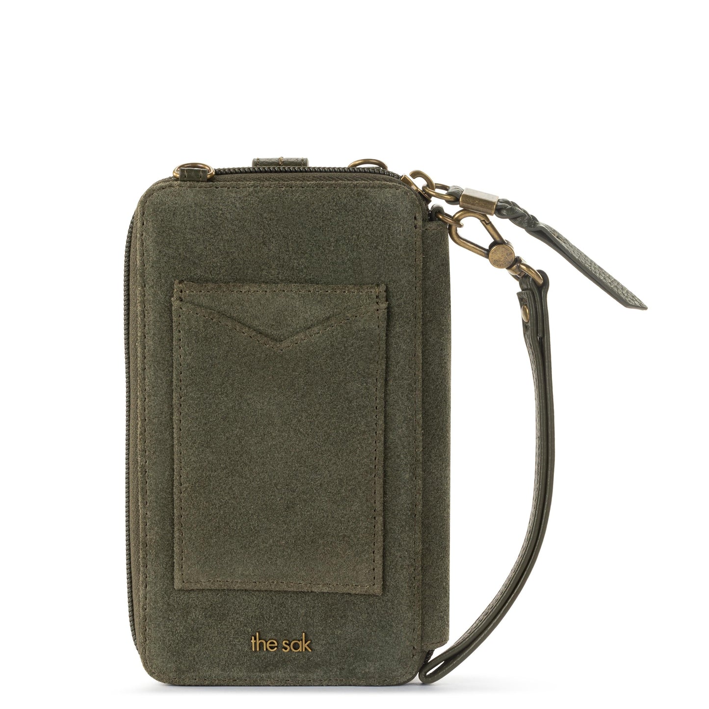 Silverlake Smartphone Wallet - Leather - Moss Suede