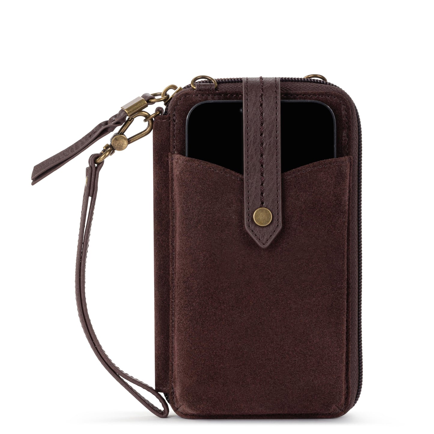 Silverlake Smartphone Wallet - Leather - Mahogany Suede