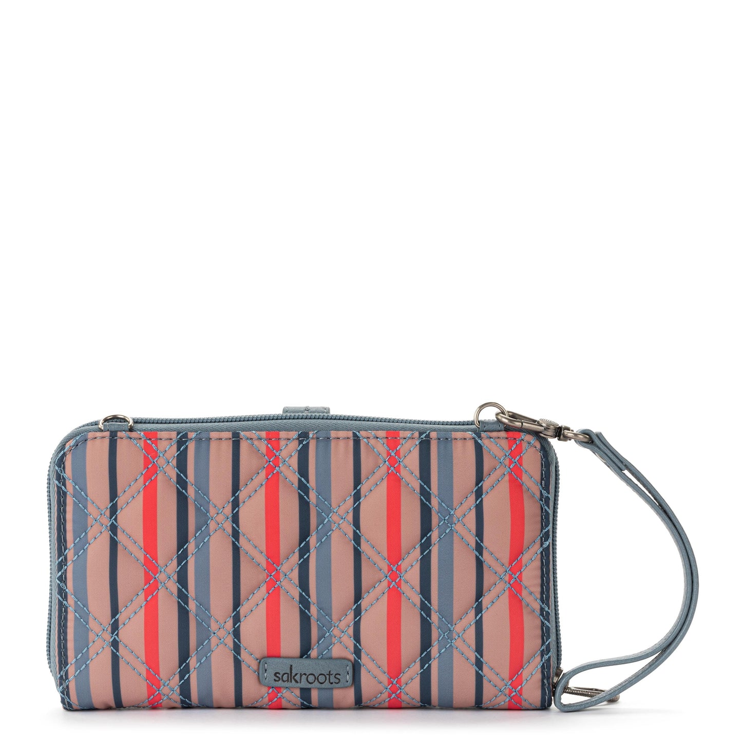 Smartphone Wallet - EcoTwill - Vintage Multi Stripe Diamond Quilted