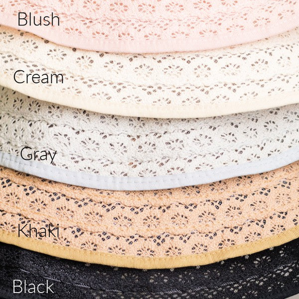 Roll Up Lace Beach Bow Sun Visor Foldable Travel