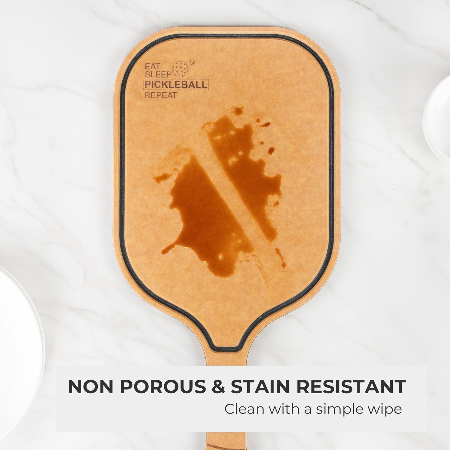 Pickleball Charcuterie Cutting Board -"Eat Sleep Pickleball Repeat"