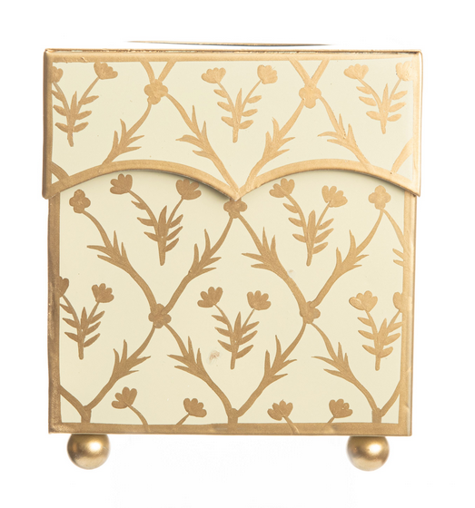 Ivory & Gold Tulip Tissue Holder