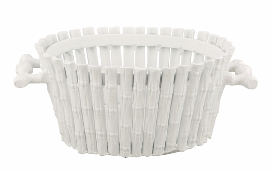 White Bamboo Planter