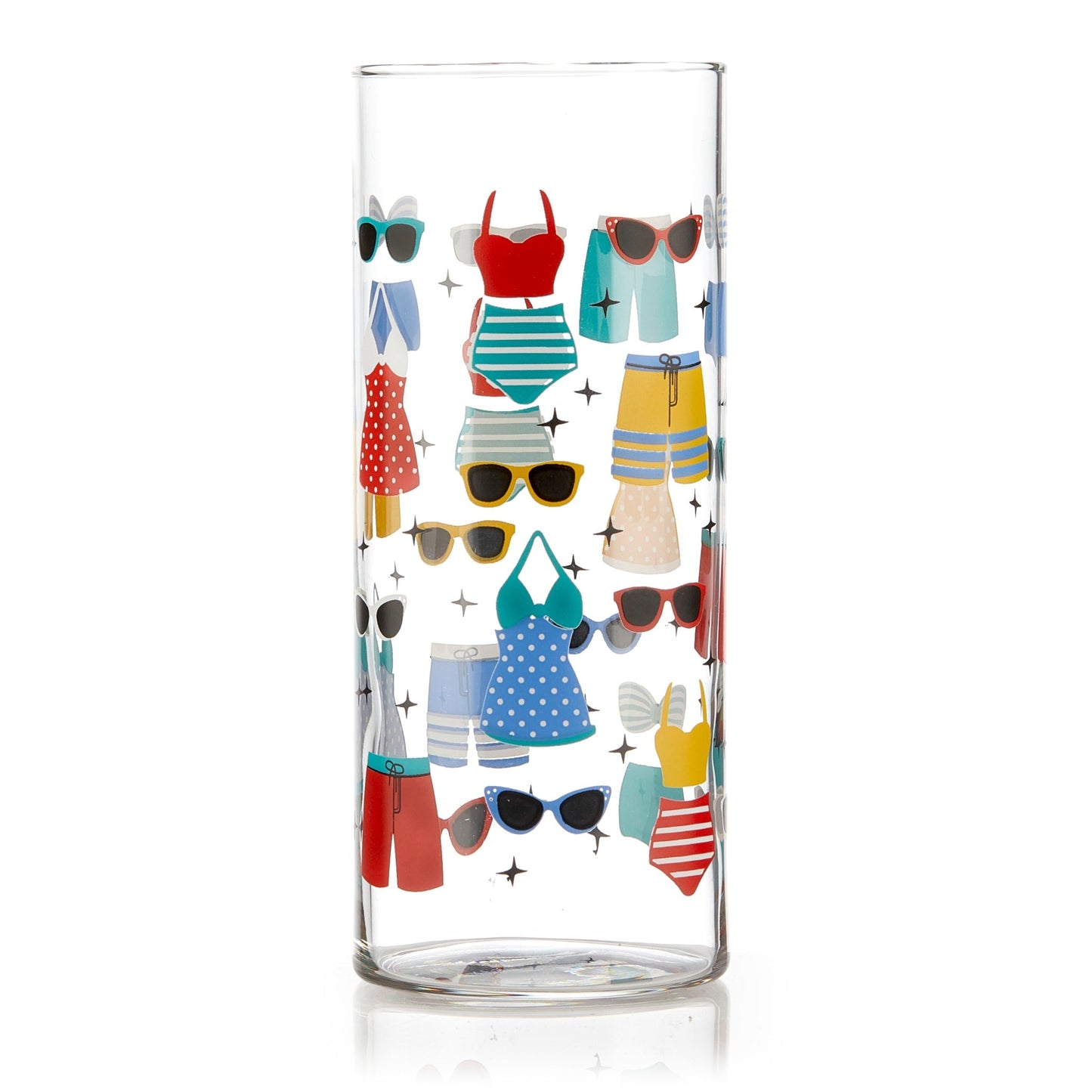 Libbey Vintage Swimsuits Cooler Glasses, 16 ounce, Set of 4