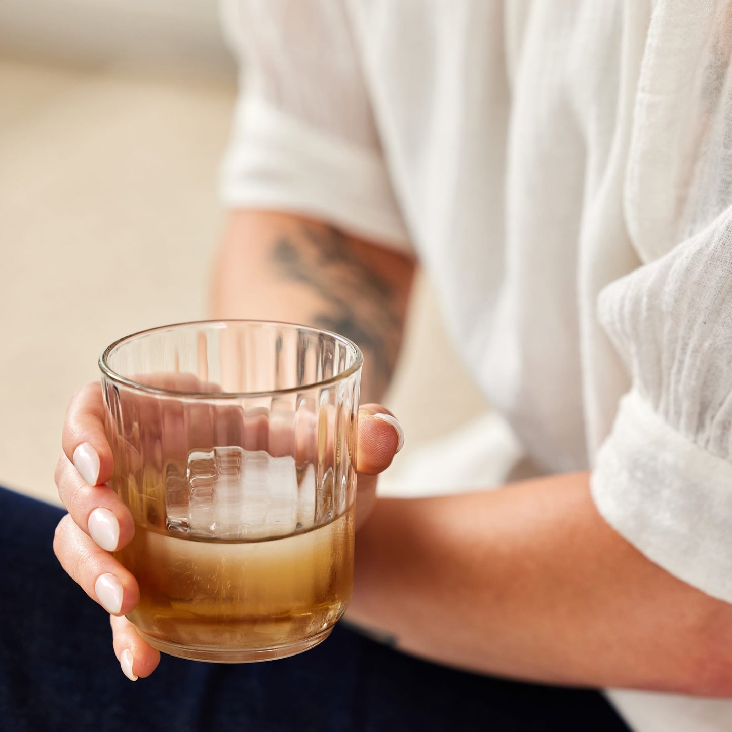 Libbey Paneled Double Old Fashioned Rocks Glasses, 11.2 ounce, Set of 6