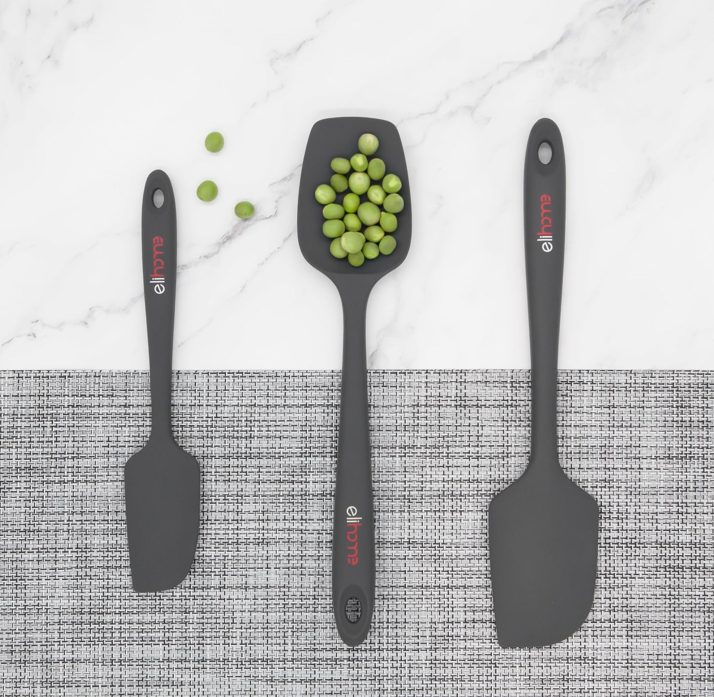 3 Piece Silicone Spatula Set - Red
