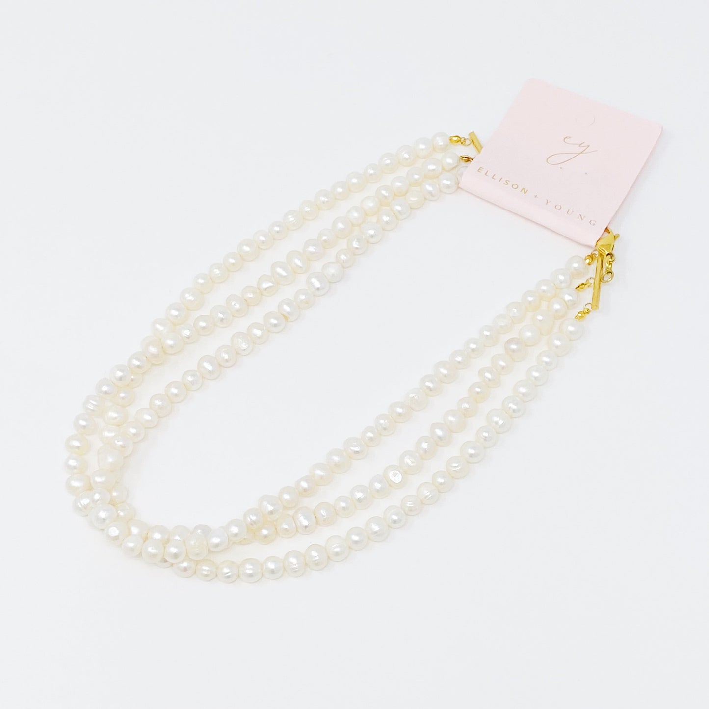 Three Strands Freshwater Pearl Necklace