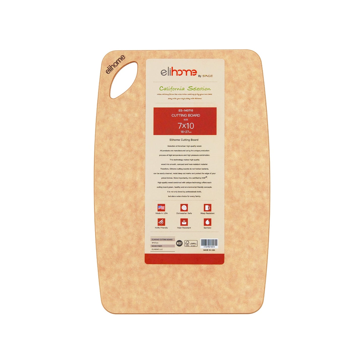 Classic Series 7 x 10 x 1/4 Cutting Board - Small