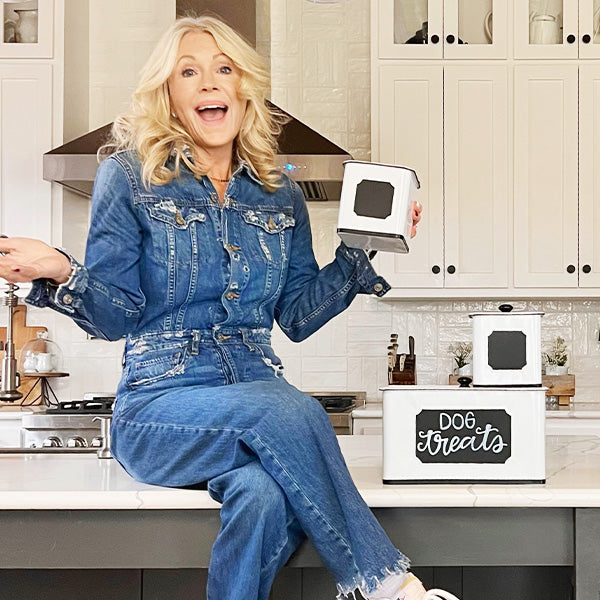 Customizable Metal Kitchen Canisters, Set of Three