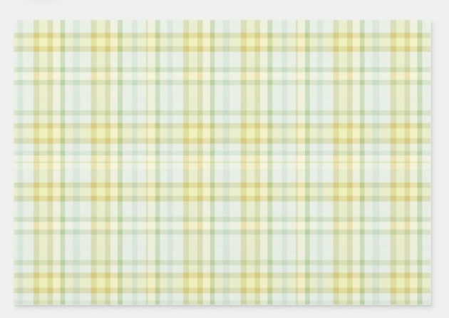 Rainbow Row Pastel Blue Plaid Wrapping Paper