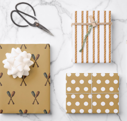 Cottage - Vintage Oars, Rope Stripe and Khaki Polka Dots