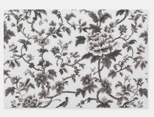 Cottage - Chinoiserie Toile (Charcoal)