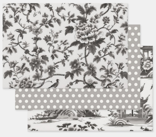 Cottage - Chinoiserie Toile (Charcoal)