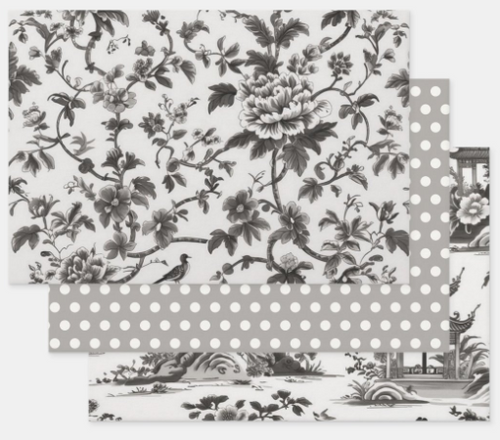 Cottage - Chinoiserie Toile (Charcoal)