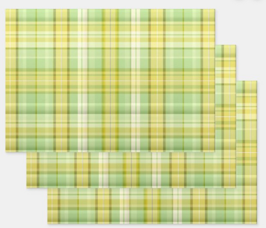 Rainbow Row Pastel Butter Yellow and Green Wrapping Paper