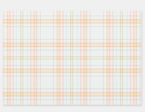 Rainbow Row Collection (Butter Yellow, Green/Blue and Blue/Pink Plaid Wrapping Paper)