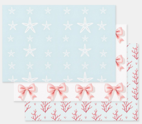 Rainbow Row Collection (Coral, Starfish and Bows)