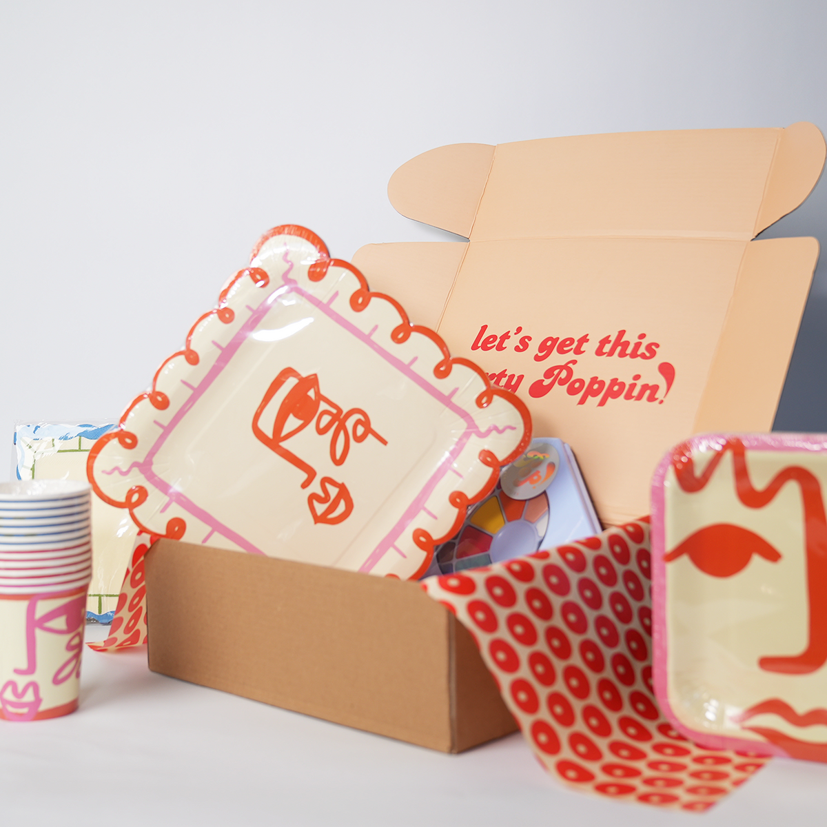 Face Party Cups | Art Party Cups (x 12)