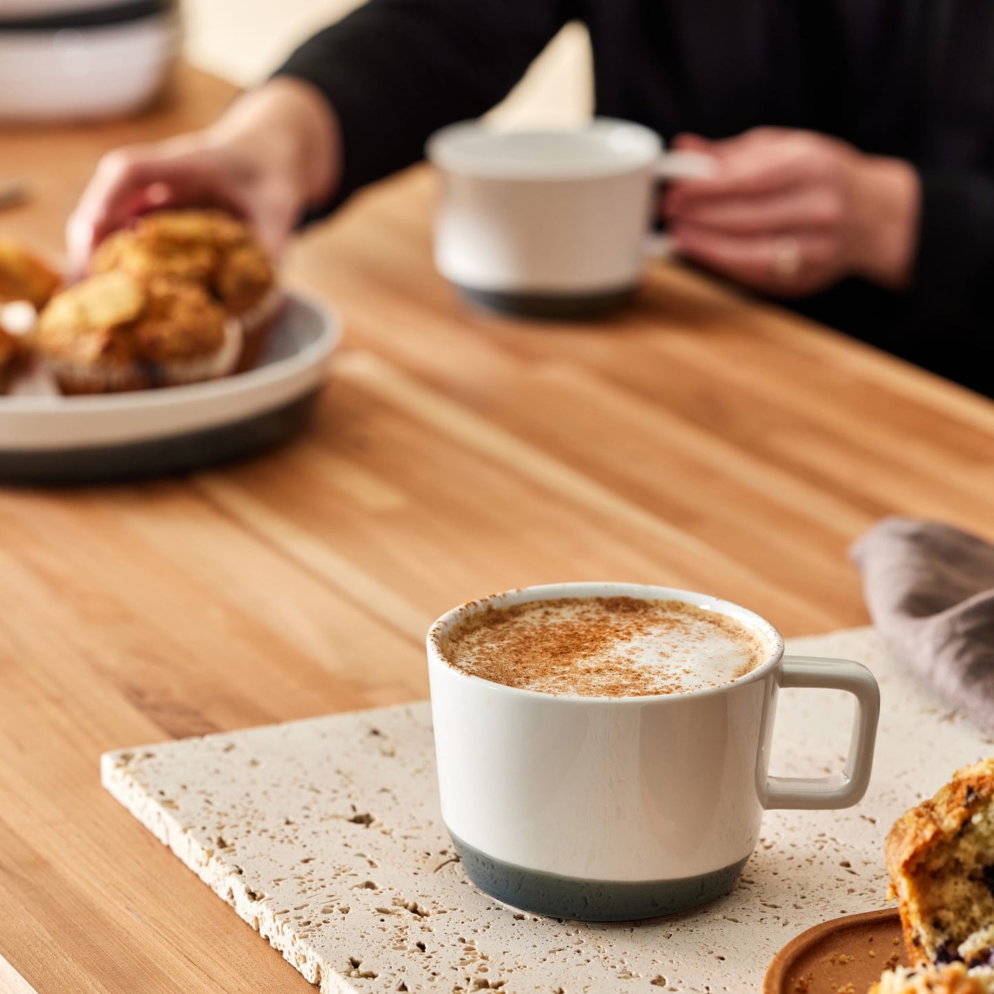 Libbey Austin 17.5 ounce Large Porcelain Coffee Mug, Set of 4, Himalayan Salt Pink