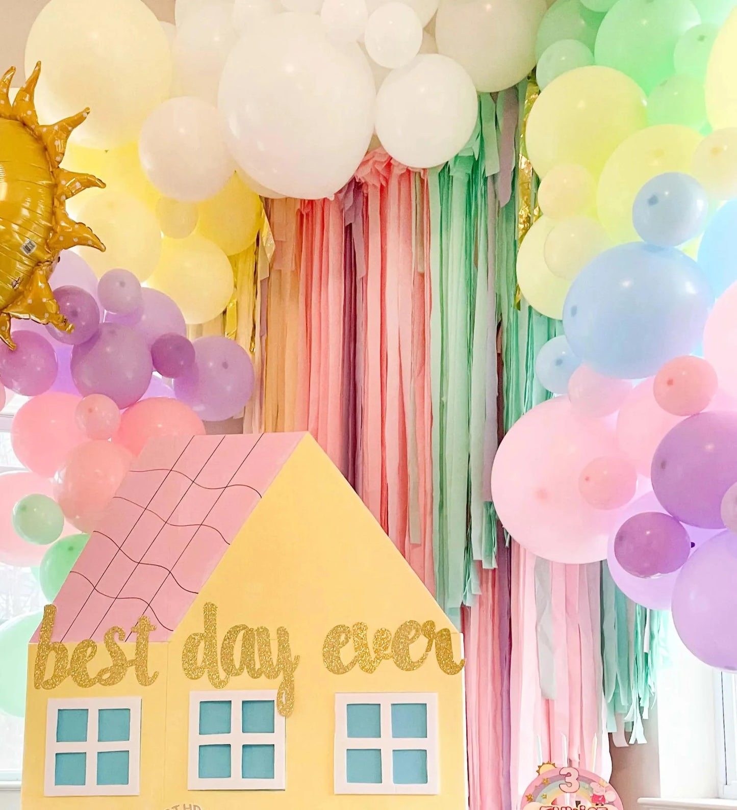 Best Day Ever Balloon Garland & Backdrop Set – 5x7 Ft Party Kit