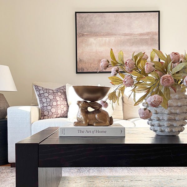 Gold Bunny with Bowl | Brilliant Centerpiece Collection