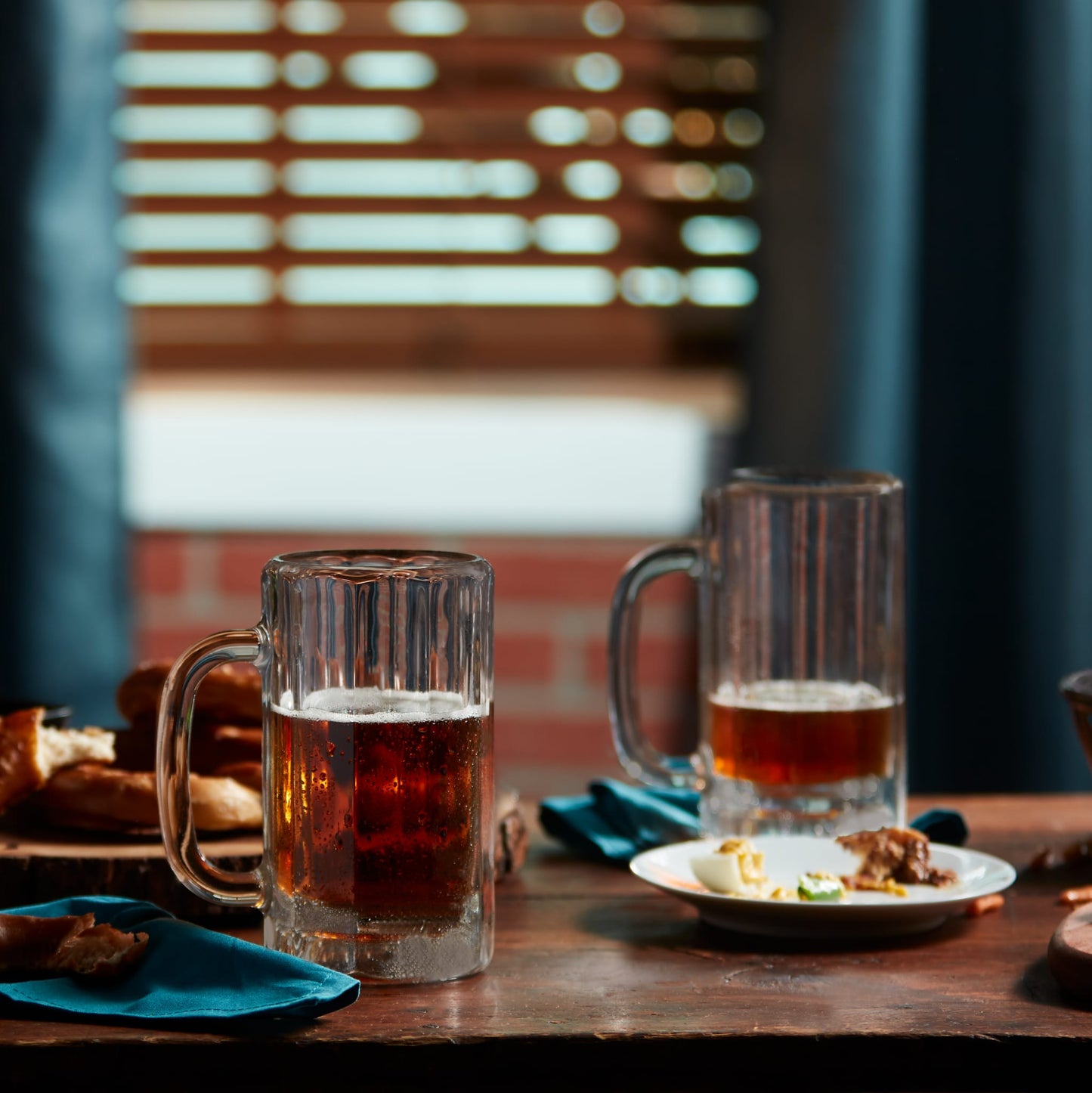 Libbey Heidelberg Glass Beer Mugs, 16 ounce, Set of 4