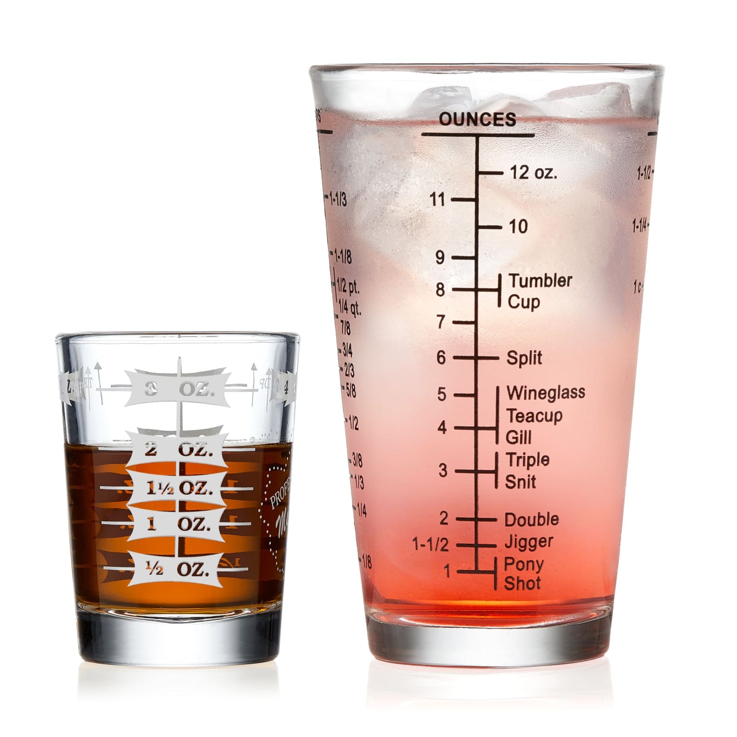 Libbey Mixologist Essentials 2 Piece Measuring Glass Set