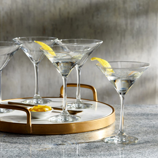 Libbey Entertaining Essentials Martini Glasses, 8 ounce, Set of 6