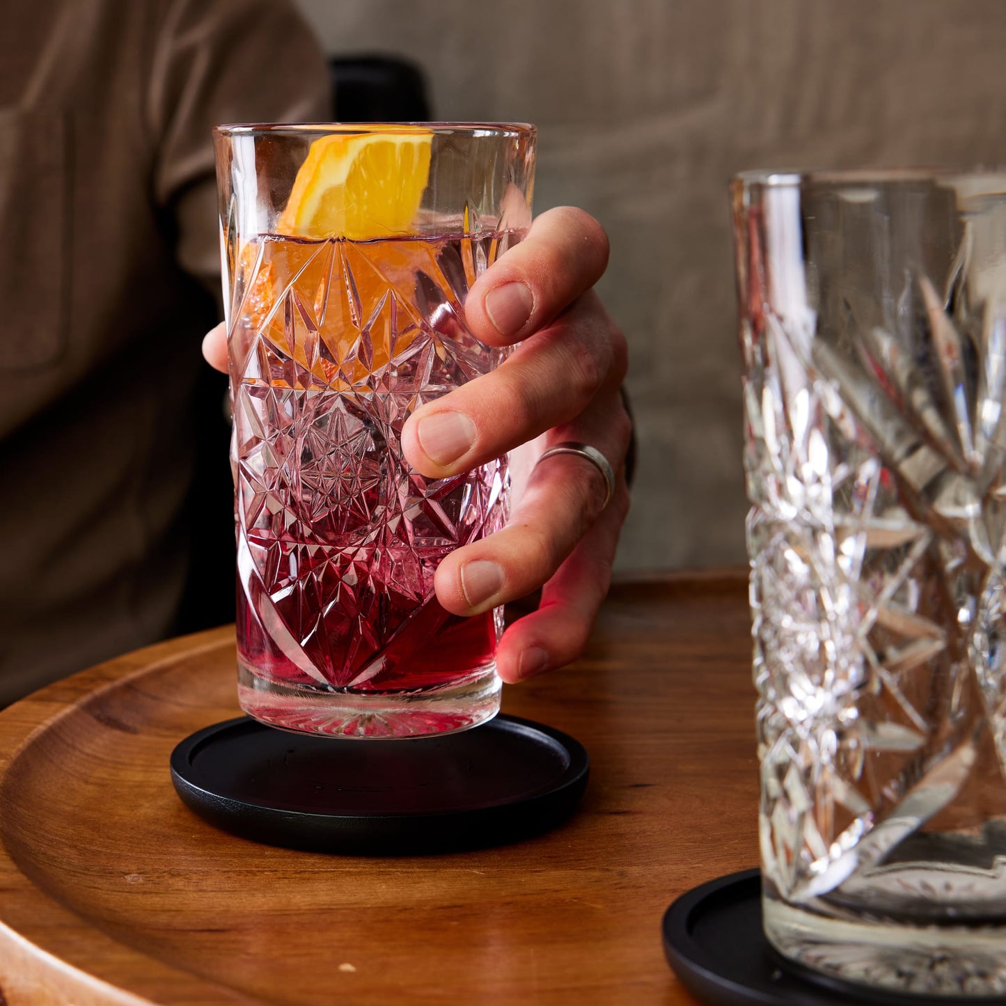 Libbey Hobstar Cooler Glasses, 16 ounce, Set of 4