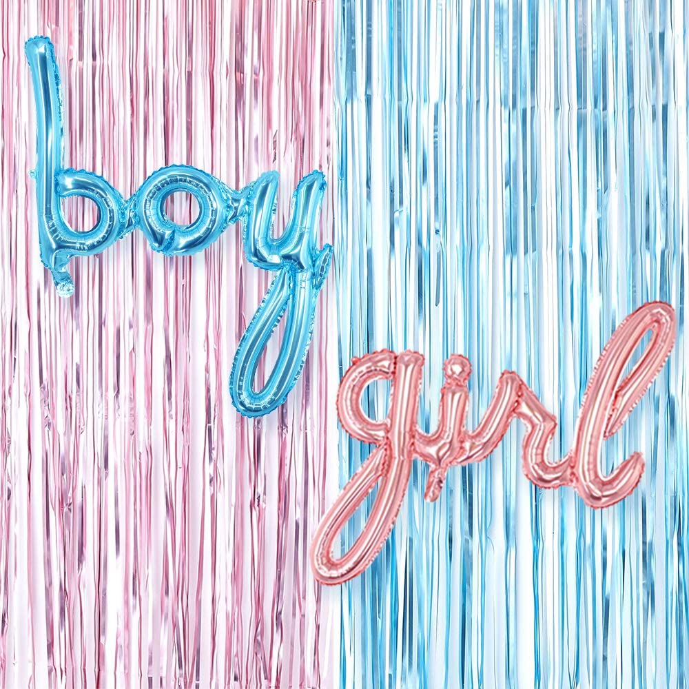 Gender Reveal Fringe Backdrop