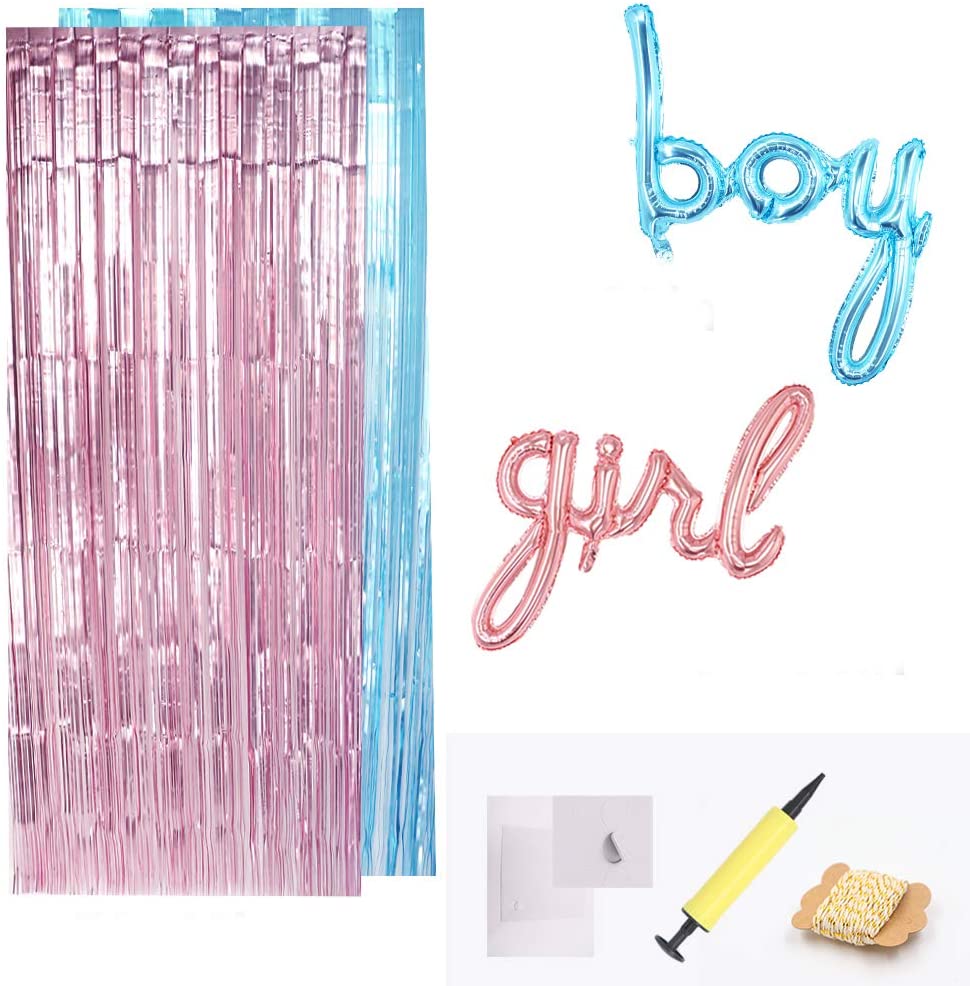 Gender Reveal Fringe Backdrop