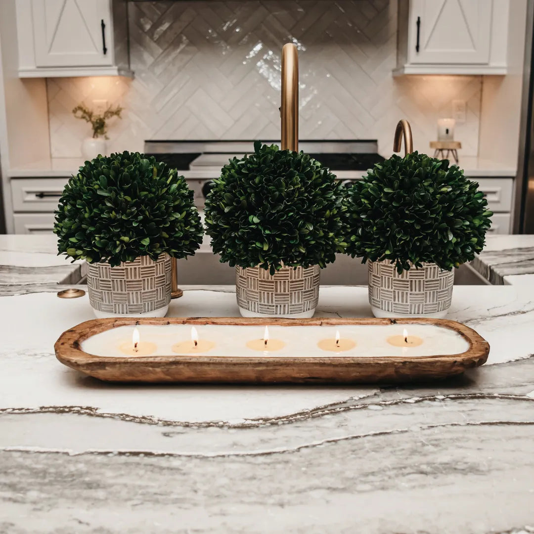 5-Wick Dough Bowl Soy Candle - Meditation