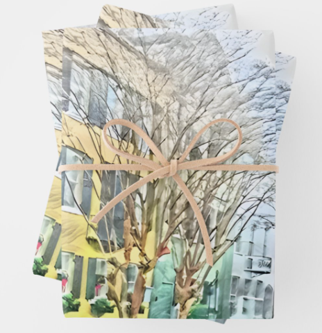 Rainbow Row Gift Wrap