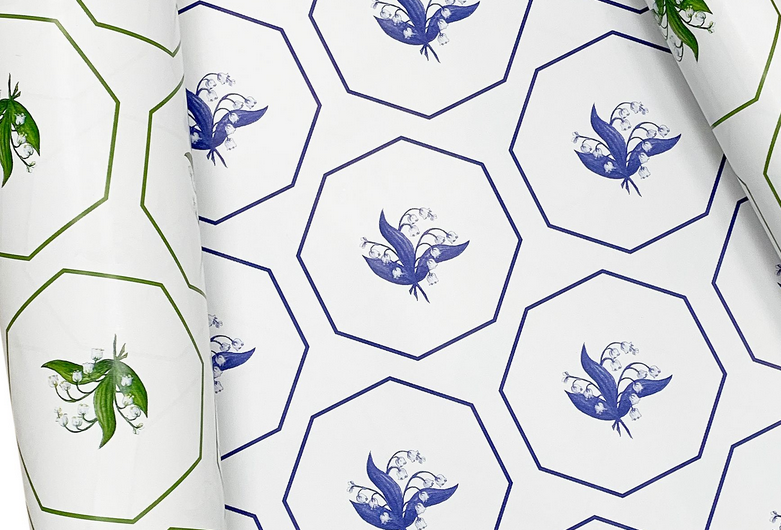 Reversible Lily of the Valley Gift Wrap