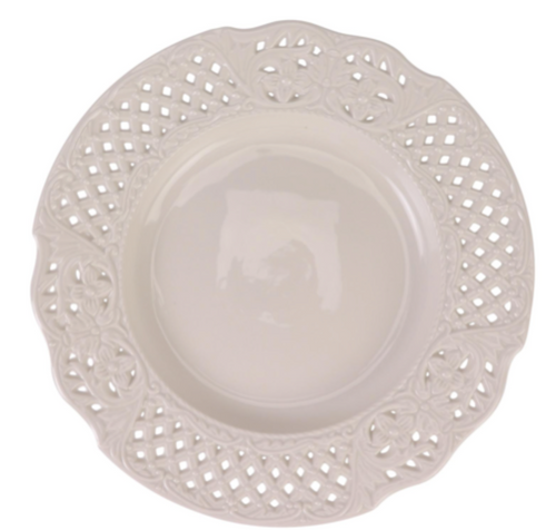 Ivory PIERCED FLORAL DINNERWARE