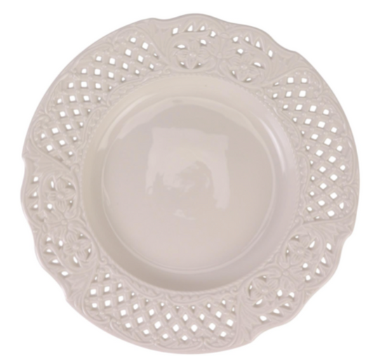 Ivory PIERCED FLORAL DINNERWARE