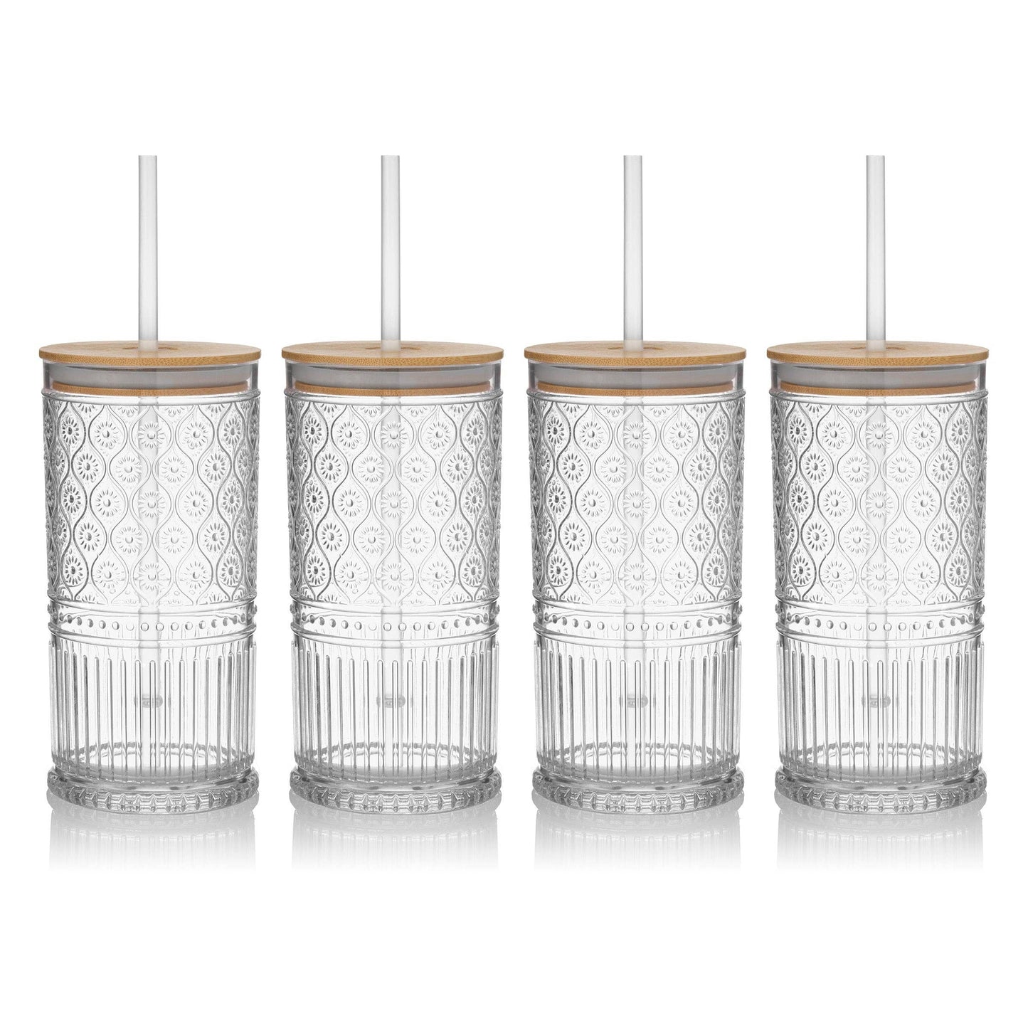 Claro Acrylic Clear Sippy Cup, Set of 4