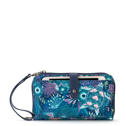 Smartphone Wallet - EcoTwill - Royal Blue Seascape
