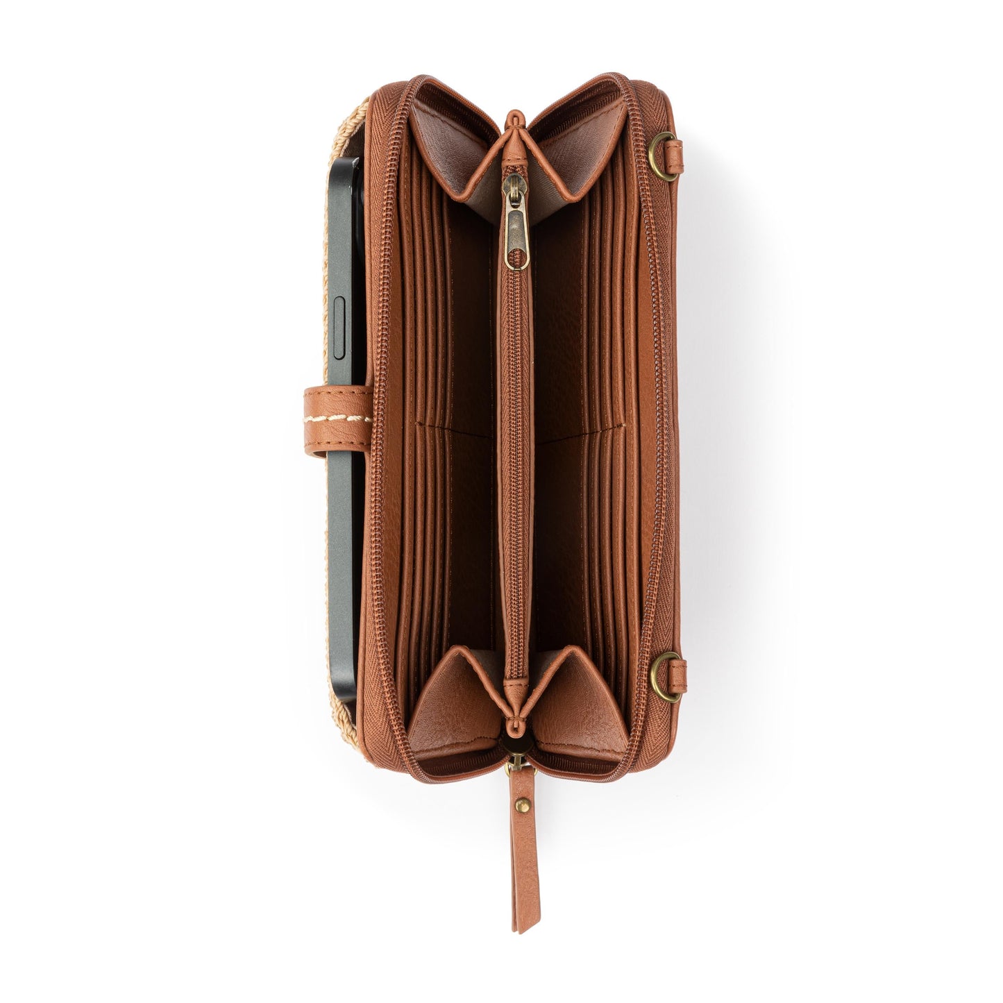 Iris Smartphone Wallet - Hand Crochet - Bamboo Medallion