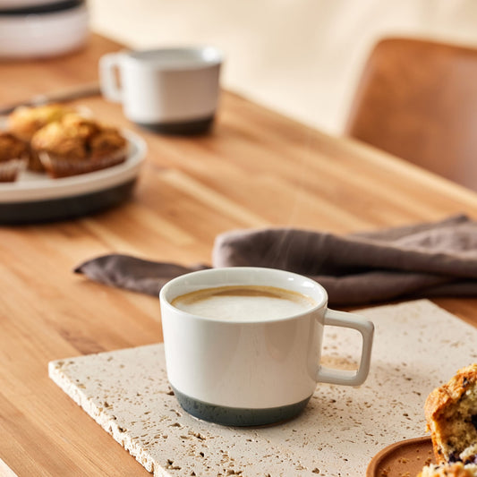 Libbey Austin 17.5 ounce Large Porcelain Coffee Mug, Set of 4, Himalayan Salt Pink