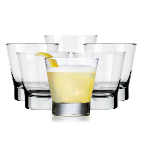 Libbey Modern Bar Essentials Double Old Fashioned Glasses, 10.5 ounce, Set of 6