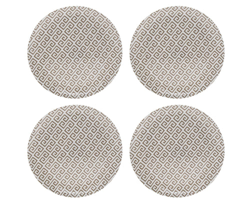 Geometric Melamine Sets: S/4 11" Plates