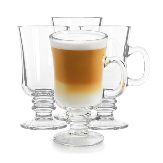 Libbey Irish Coffee Mug Glasses, 8.5 ounce, Set of 4