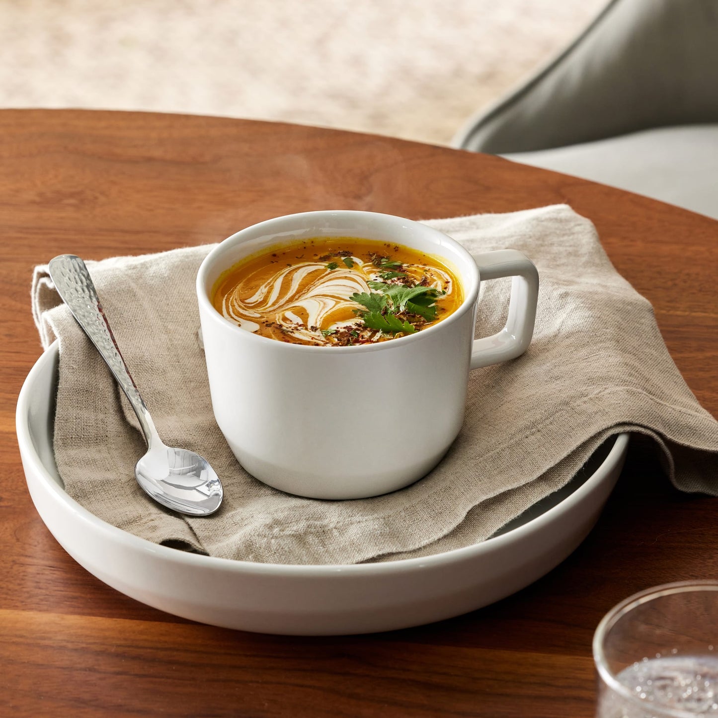 Libbey Austin 10 inch Porcelain Coupe Dinner Plate, Set of 4, White