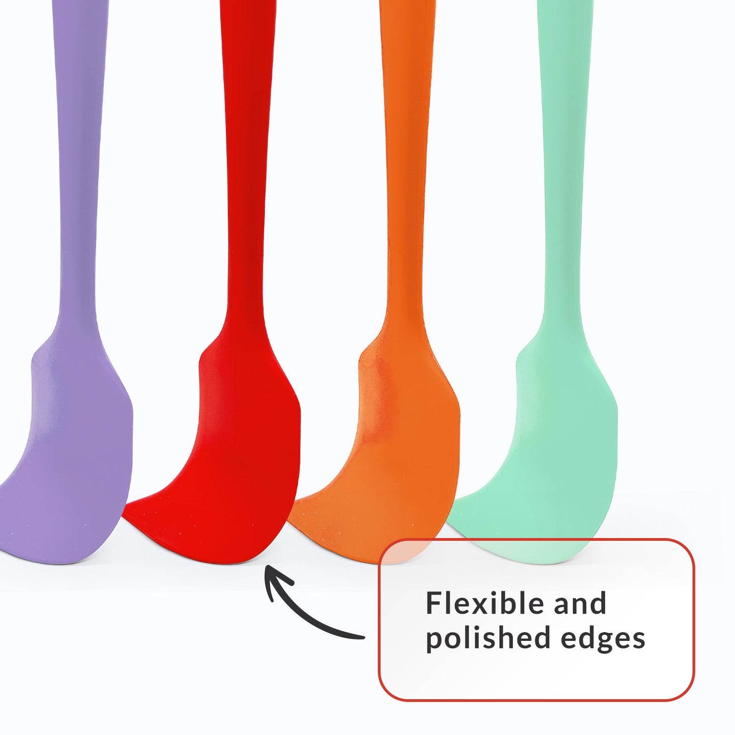 3 Piece Silicone Spatula Set - Red