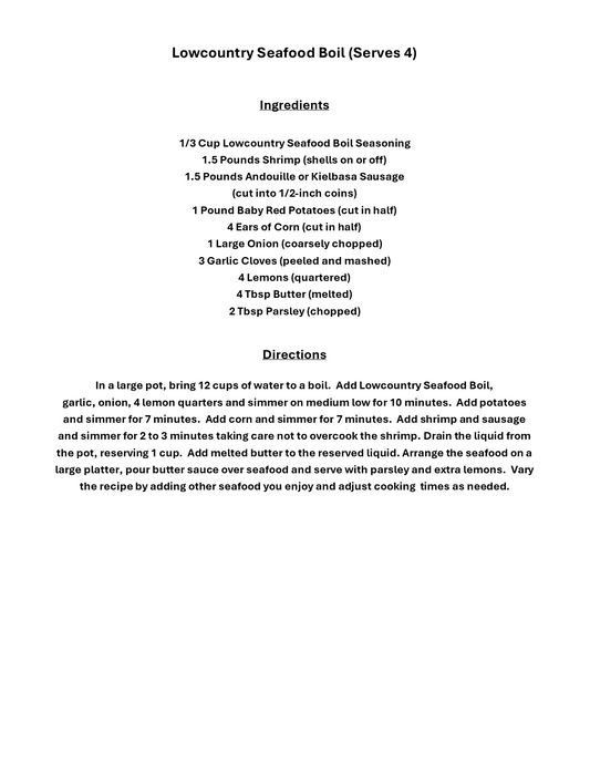 Charleston Seasoning Mix Lowcountry Seafood Boil, Traditional Southern Spice Blend for Seafood, 1 Jar